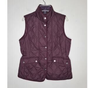 Eddie Bauer purple quilted puffer vest with pockets - XS